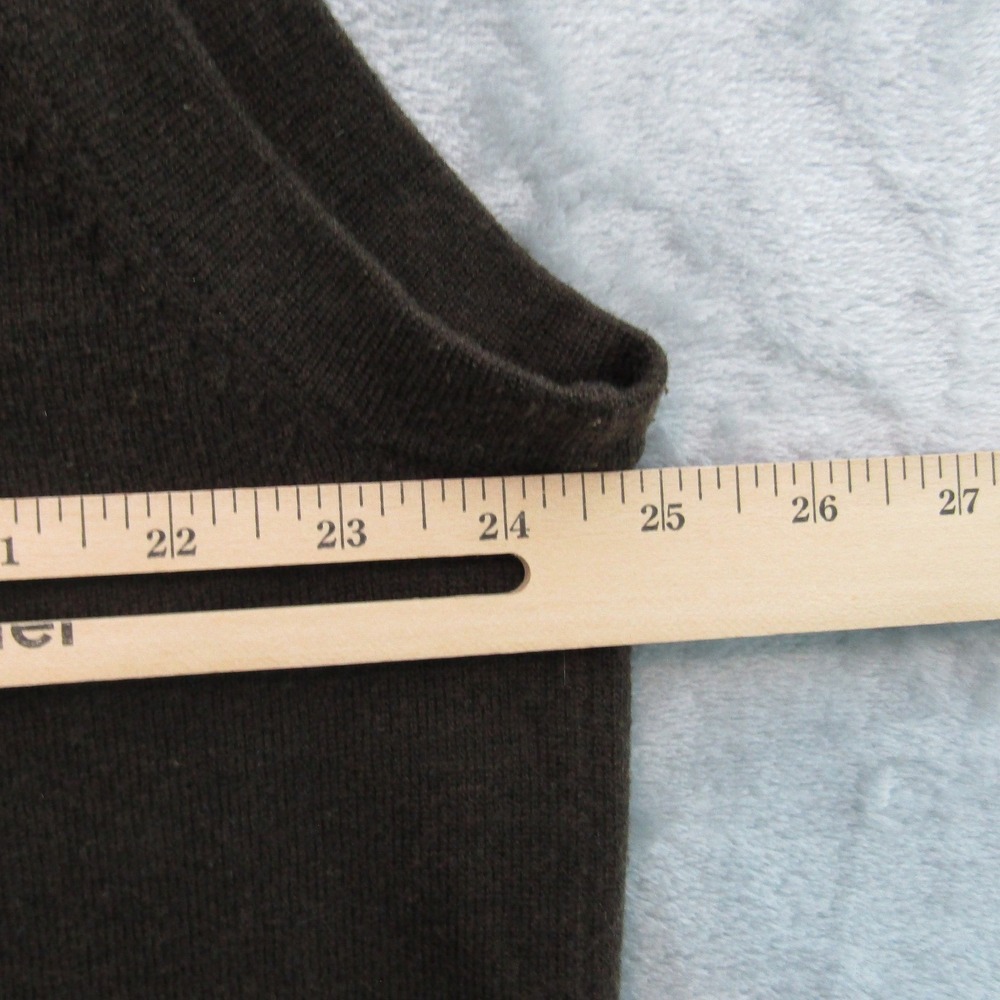 Pronto Uomo Sweater Vest Mens XXL Brown Good V-Neck Wool Blend Solid Classic - Picture 5 of 7